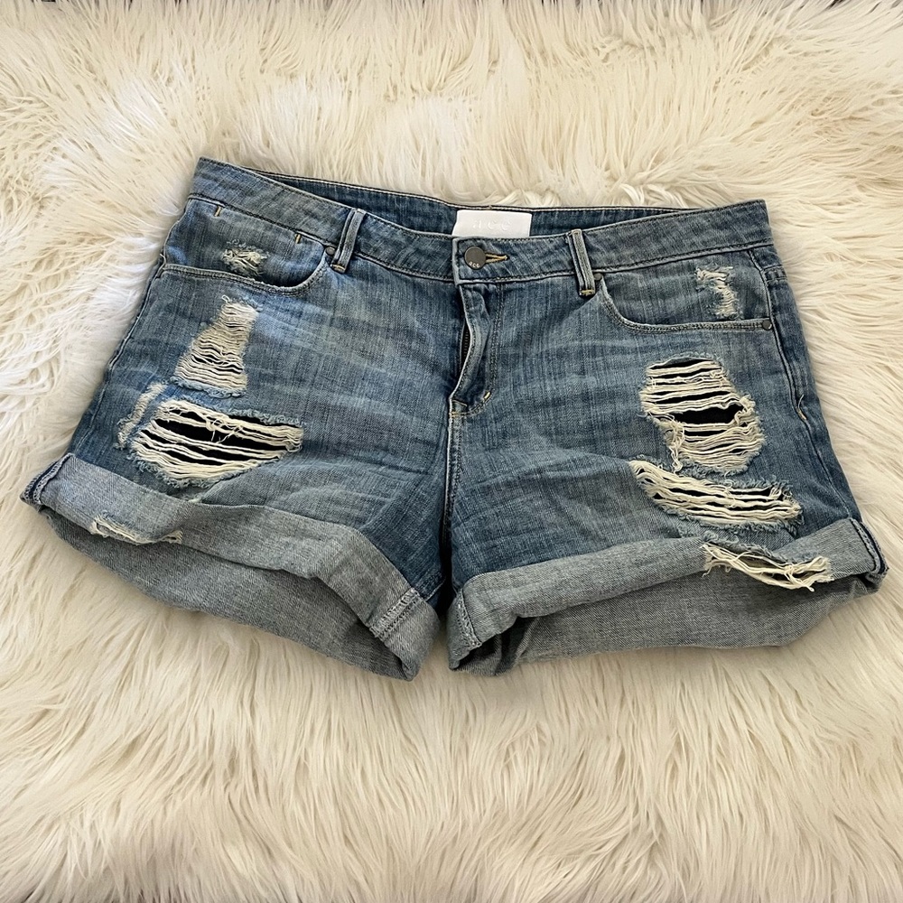 a.c.e. Jean ripped shorts